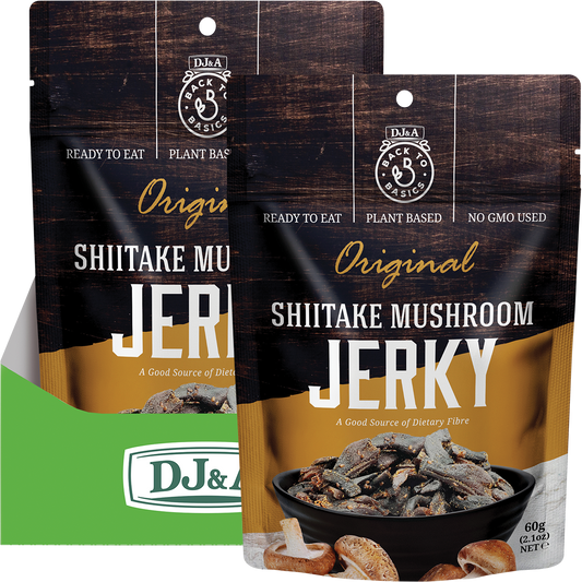 DJ&A Shiitake Mushroom Jerky Original - Box of 12