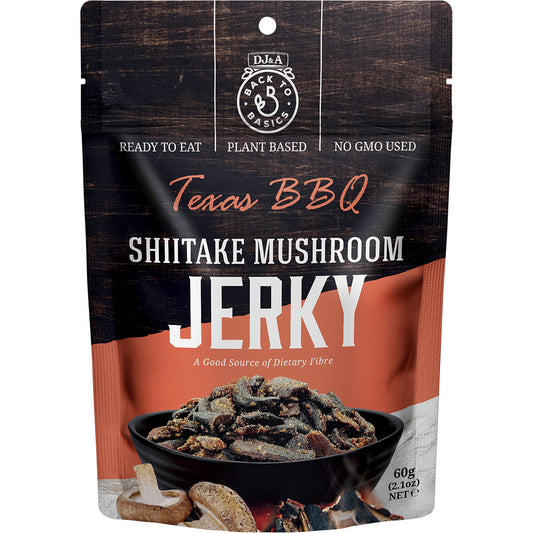 DJ&A Shiitake Mushroom Jerky Texas BBQ 12 x 60g