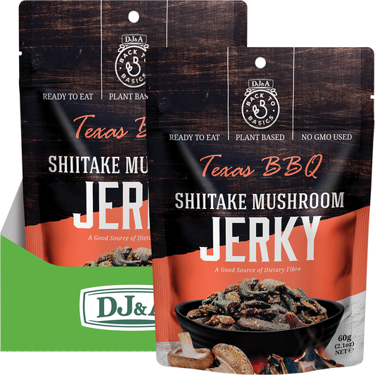 DJ&A Shiitake Mushroom Jerky Texas BBQ - Box of 12