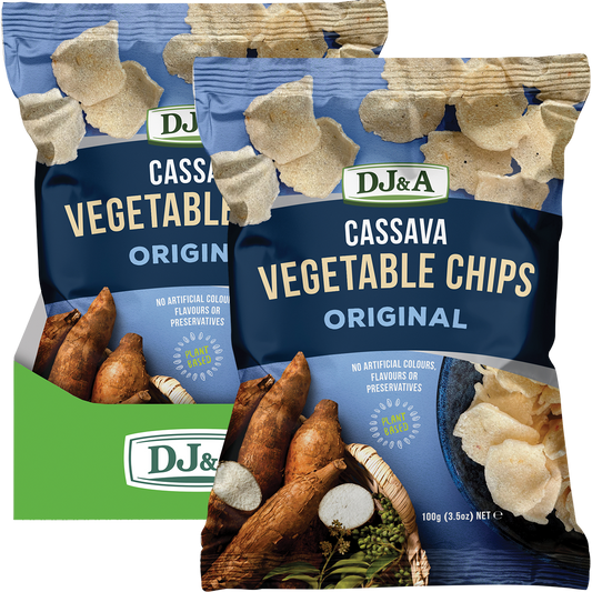 DJ&A Cassava Vegetable Chips Original - Box of 5
