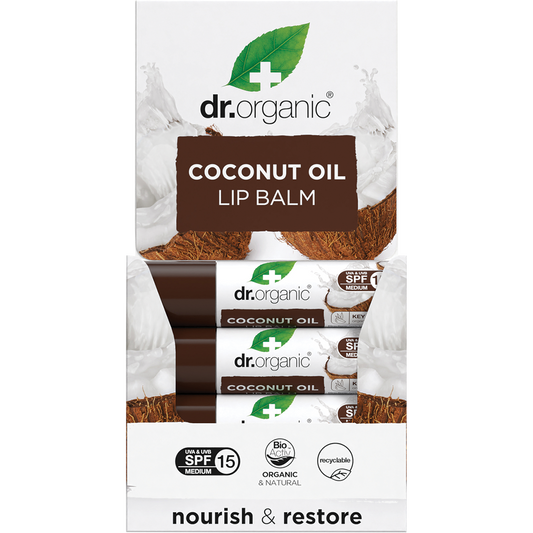 Dr. Organic Lip Balm SPF 15 Coconut Oil