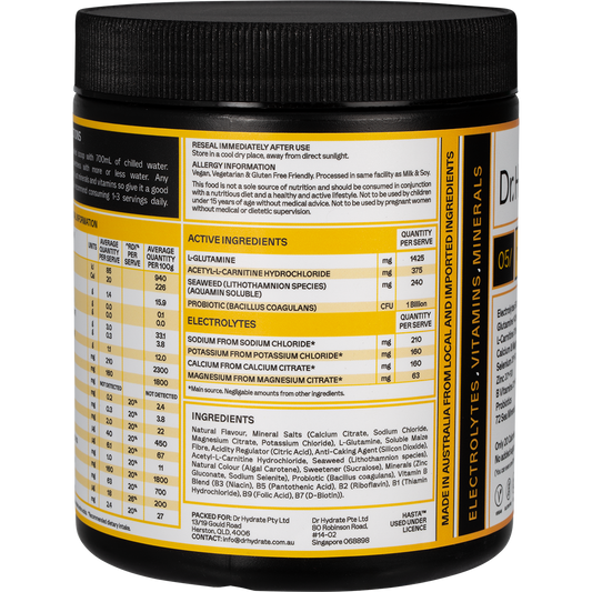 Dr Hydrate All-In-One Hydration Drink Hasta Cert Mango Passionfruit
