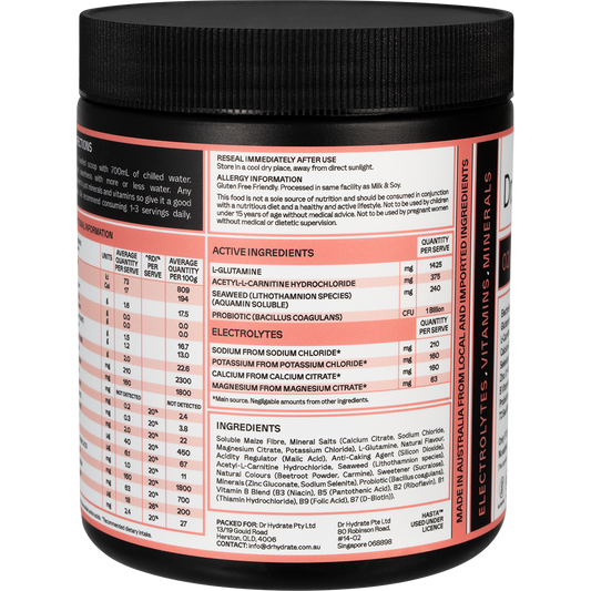Dr Hydrate All-In-One Hydration Drink Hasta Cert Watermelon