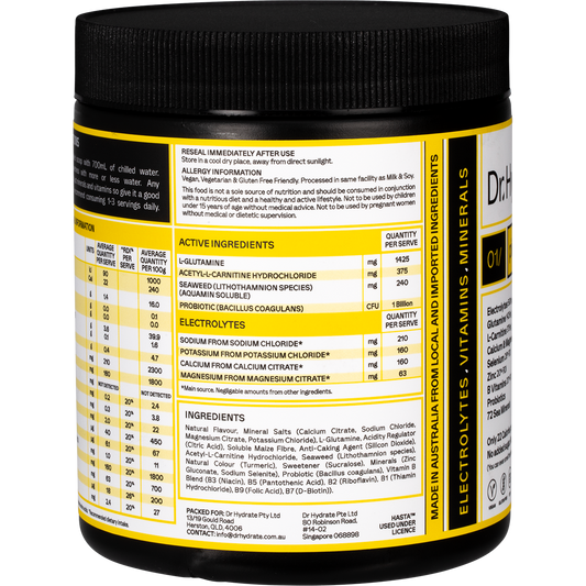 Dr Hydrate All-In-One Hydration Drink Hasta Cert Pineapple