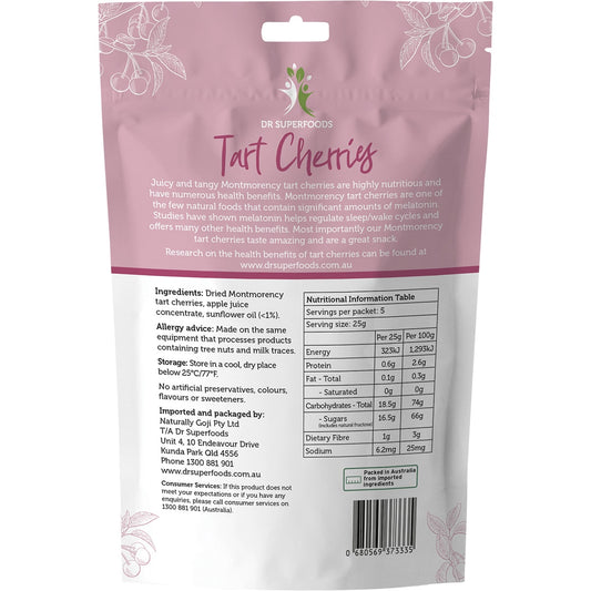 DR SUPERFOODS Dried Tart Cherries 1 x 125g