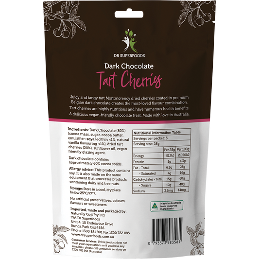 Dr Superfoods Tart Cherries Dark Chocolate