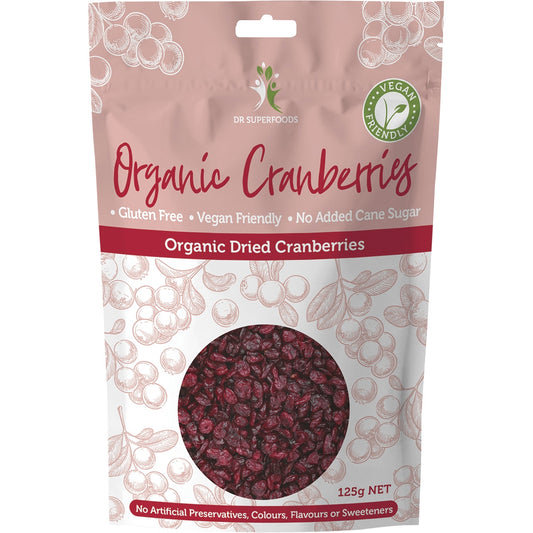DR SUPERFOODS Dried Cranberries Organic 1 x 125g