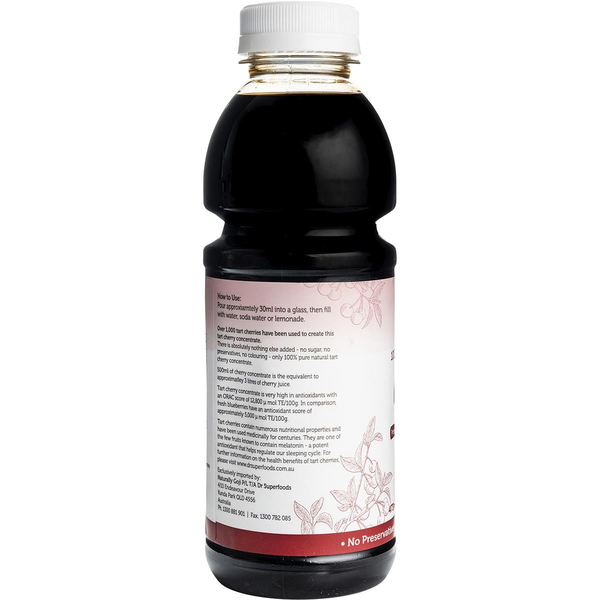 DR SUPERFOODS Tart Cherry Concentrate 1 x 473ml