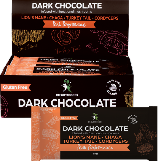 Dr Superfoods Dark Chocolate Bar Peak Performance - Box of 12