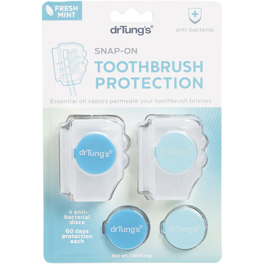 Dr Tung's Toothbrush Protection with 2 Refills (Colour May Vary)
