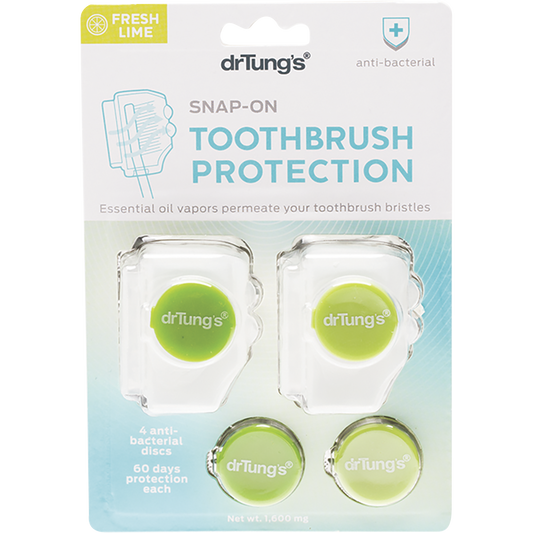 Dr Tung's Toothbrush Protection with 2 Refills (Colour May Vary)