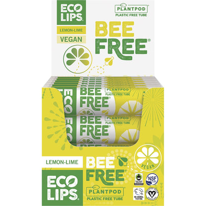 ECO LIPS Lip Balm Display Bee Free Lemon-Lime 24 x 4.25g