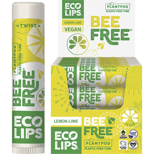 ECO LIPS Lip Balm Display Bee Free Lemon-Lime 24 x 4.25g