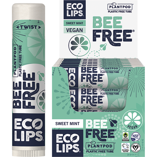 Eco Lips Lip Balm Display Bee Free Sweet Mint