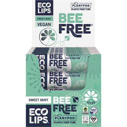 ECO LIPS Lip Balm Display Bee Free Sweet Mint 24 x 4.25g