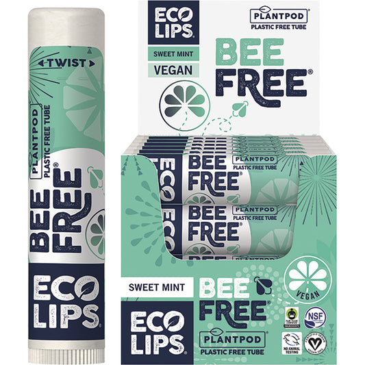 ECO LIPS Lip Balm Display Bee Free Sweet Mint 24 x 4.25g
