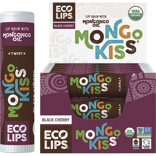 Eco Lips Lip Balm Display Mongo Kiss Black Cherry