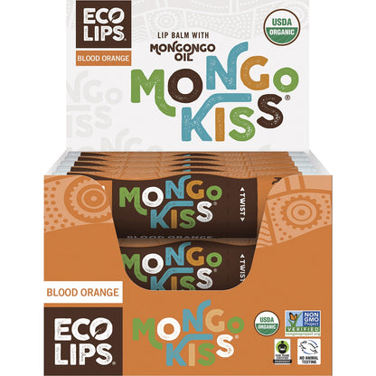 ECO LIPS Lip Balm Display Mongo Kiss Blood Orange 15 x 7g