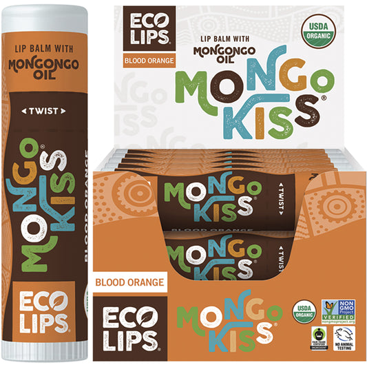 ECO LIPS Lip Balm Display Mongo Kiss Blood Orange 15 x 7g