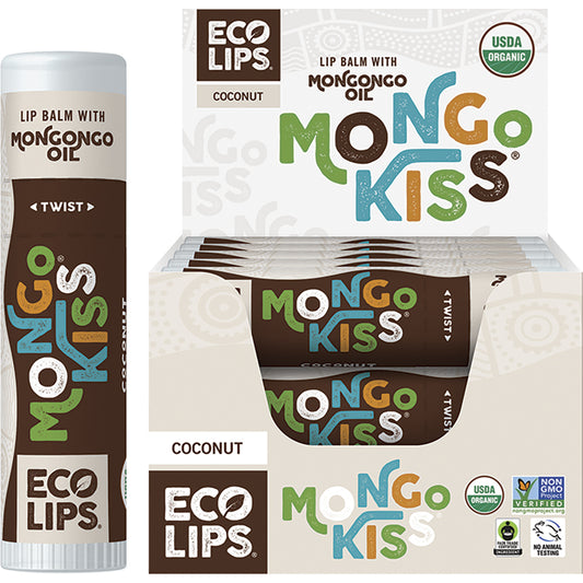 ECO LIPS Lip Balm Display Mongo Kiss Coconut 15 x 7g