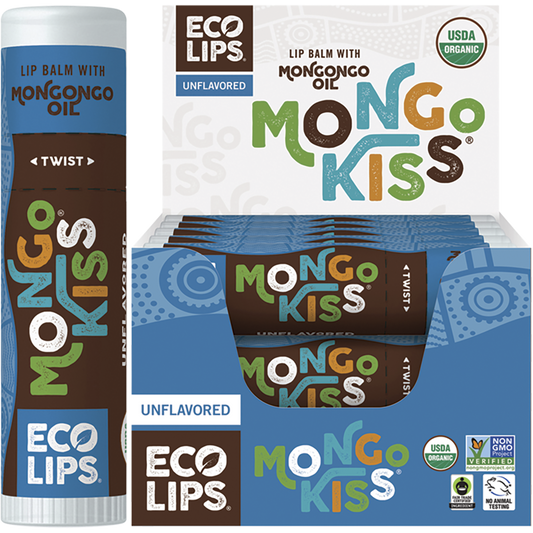 Eco Lips Lip Balm Display Mongo Kiss Unflavoured