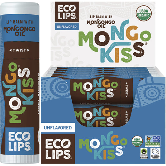 ECO LIPS Lip Balm Display Mongo Kiss Unflavoured 15 x 7g
