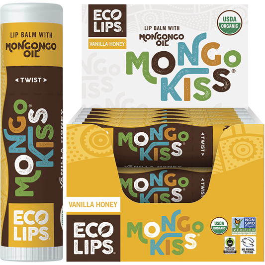 Eco Lips Lip Balm Display Mongo Kiss Vanilla Honey