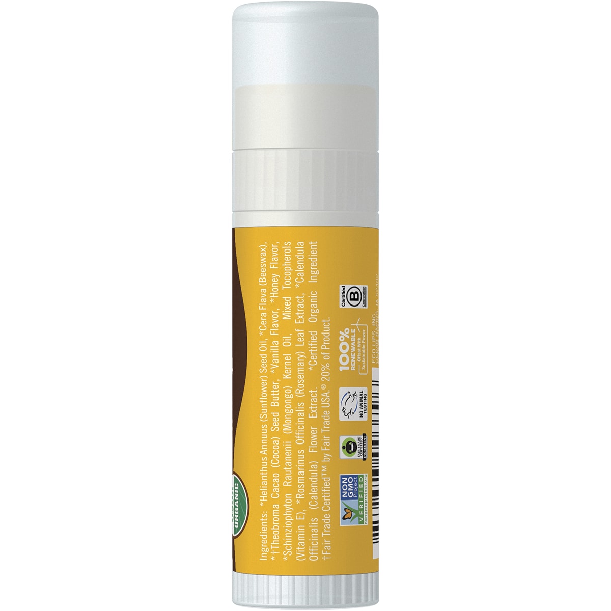ECO LIPS Lip Balm Display Mongo Kiss Vanilla Honey 15 x 7g