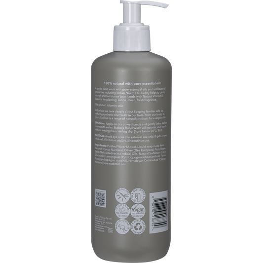 Euclove Hand Wash Lemongrass, Palmarosa & Cedarwood