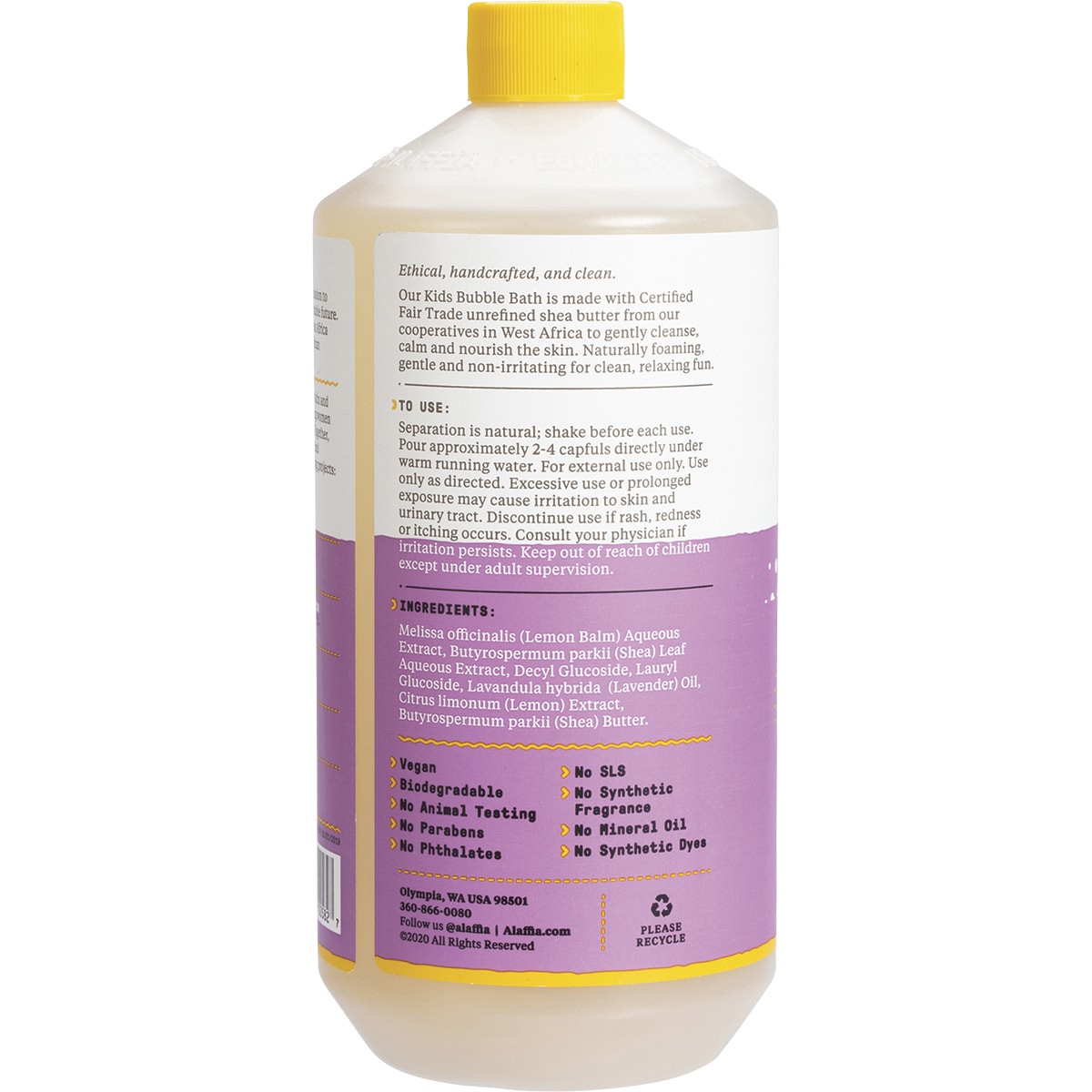 ALAFFIA Kids Bubble Bath Lemon Lavender 1 x 950ml