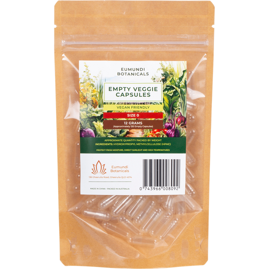 Eumundi Botanicals Empty Veggie Capsules Size 0