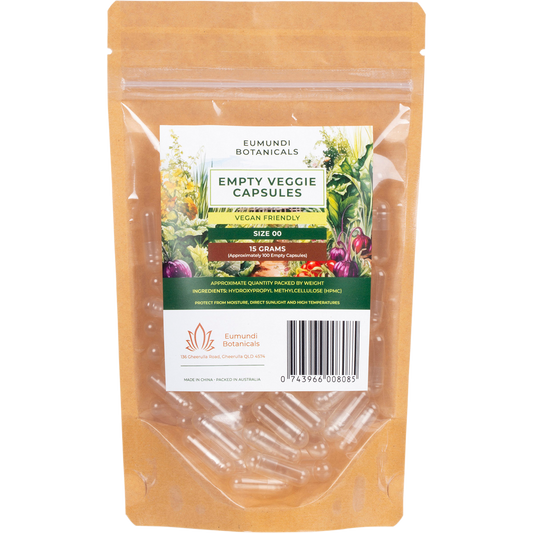 Eumundi Botanicals Empty Veggie Capsules Size 00