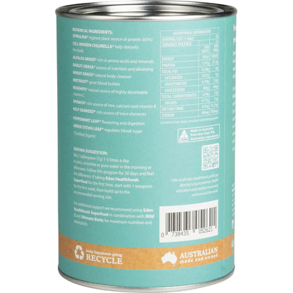 EDEN HEALTHFOODS Superfood Certified Organic Greens Powder 1 x 400g