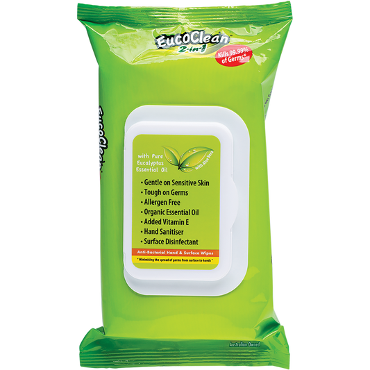 Eucoclean Anti-Bacterial Wipes 2-in-1 Hand & Surface