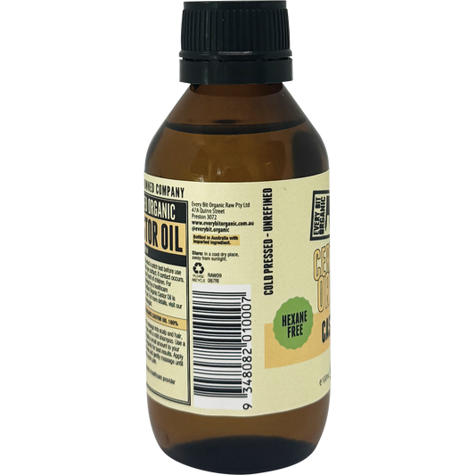 Every Bit Organic Castor Oil - Amber Glass Bottle
