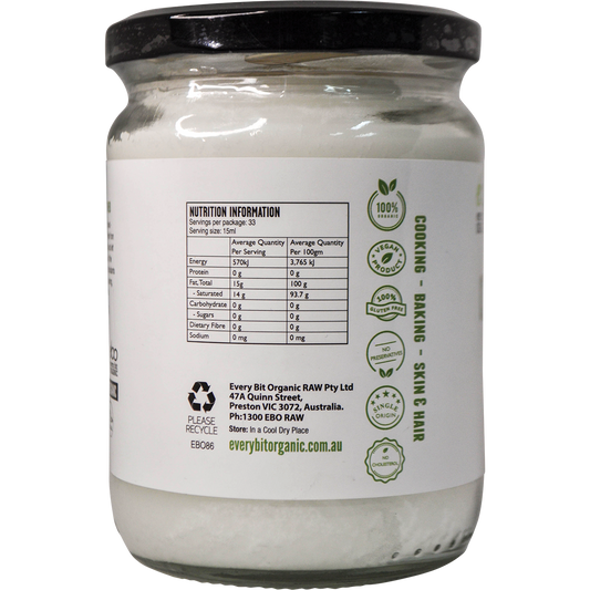 Every Bit Organic Coconut Oil Virgin & Unrefined