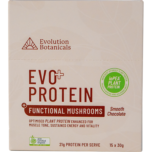 Evolution Botanicals EVO+ Protein Functional Mushrooms Smooth Chocolate