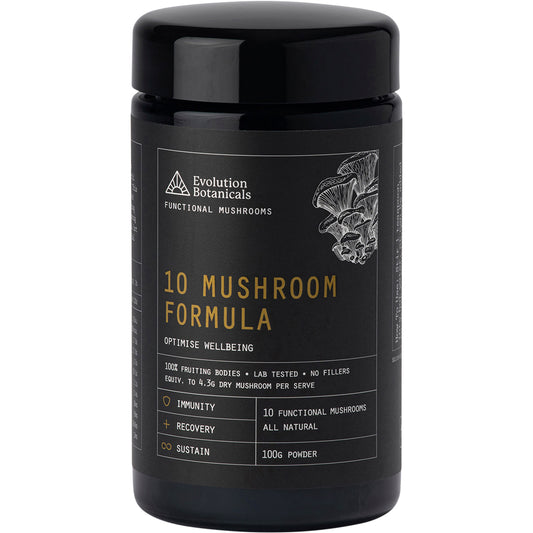 EVOLUTION BOTANICALS 10 Mushroom Formula Optimise Wellbeing 1 x 100g