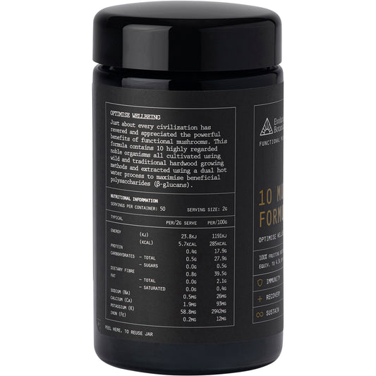 EVOLUTION BOTANICALS 10 Mushroom Formula Optimise Wellbeing 1 x 100g