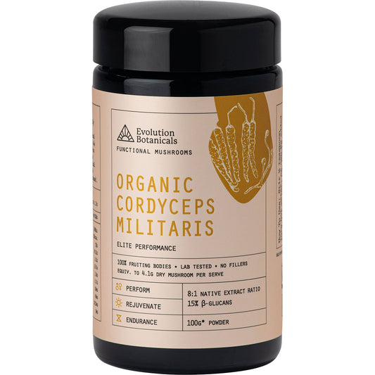 EVOLUTION BOTANICALS Organic Cordyceps Militaris Elite Performance 1 x 100g