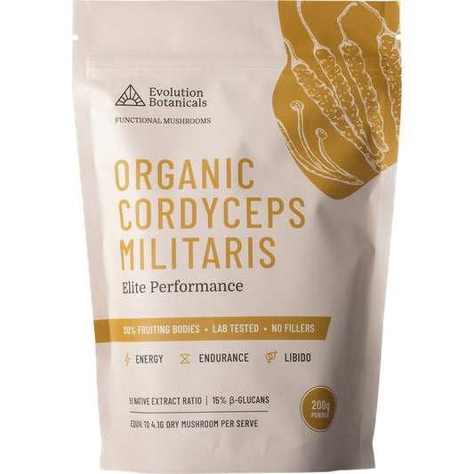EVOLUTION BOTANICALS Organic Cordyceps Militaris Elite Performance 1 x 200g