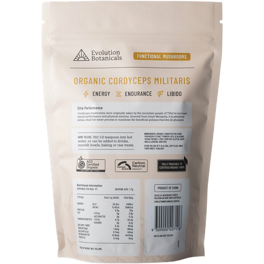 Evolution Botanicals Organic Cordyceps Militaris Elite Performance