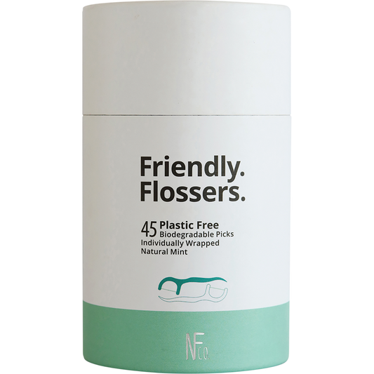 NFco. Friendly Flossers Bio Dental Picks Natural Mint - Box of 8