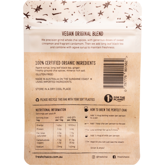 The Fresh Chai Co. Vegan Original Blend Fresh Sticky Chai 125g