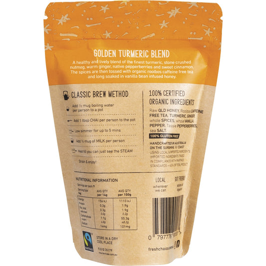 THE FRESH CHAI CO Golden Turmeric Blend Honey Soaked Chai 1 x 125g