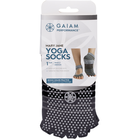 Gaiam Yoga Socks Grippy Mary Jane Small-Medium