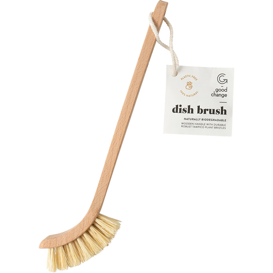 Good Change Store Dish Brush Wooden Handle, Plant Bristles