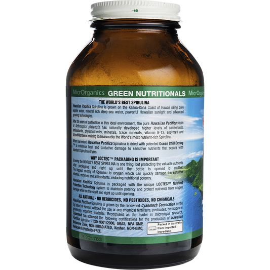 Green Nutritionals Mountain Organic Spirulina Tablets 500mg 12 x 200 Tabs