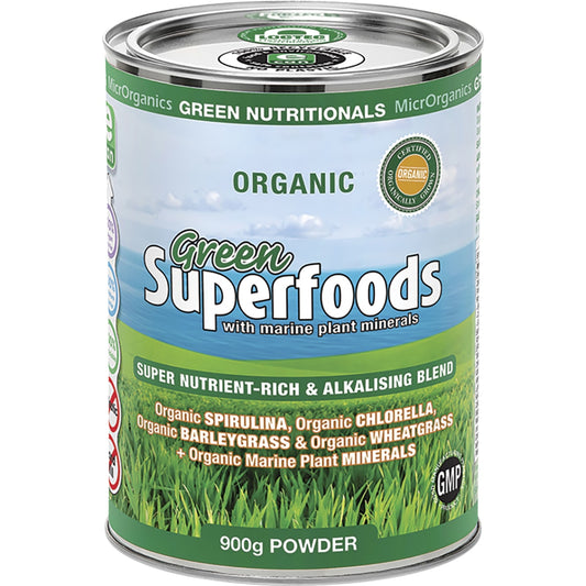 GREEN NUTRITIONALS Organic Green Superfoods Powder 1 x 900g