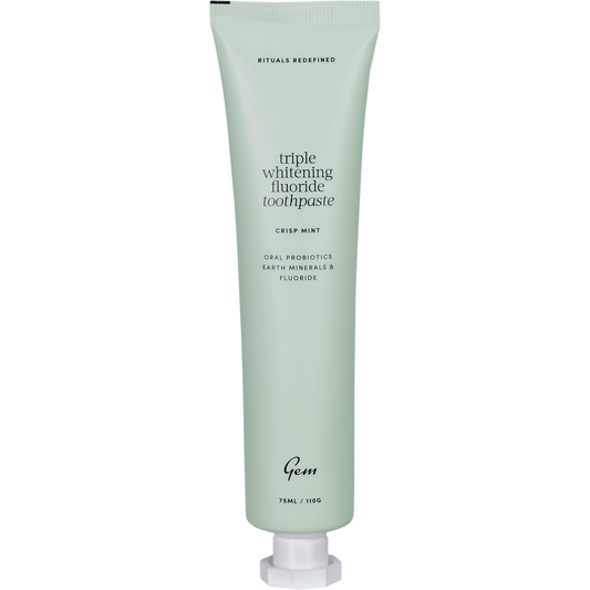 Gem Toothpaste Triple Whitening Fluoride Crisp Mint